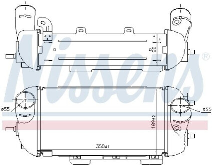 ChЕ‚odnica powietrza dolotowego pasuje do: HYUNDAI TUCSON KIA SPORTAGE IV 2.0D 06.15- NISSENS 961497