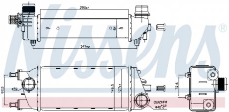 CHLODNICA INTERCOOLER NISSENS 96267 (фото 1)