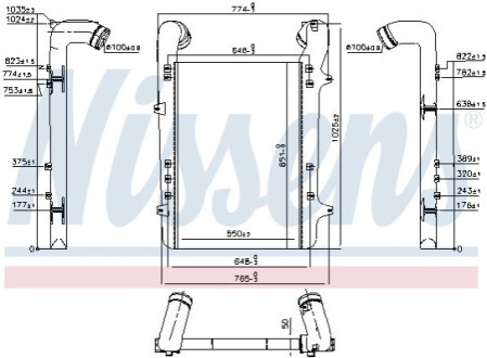 Нтеркулер MAN M90, M2000 NISSENS 96975