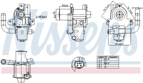 КЛАПАН EGR RENAULT 1.5DCI NISSENS 98264