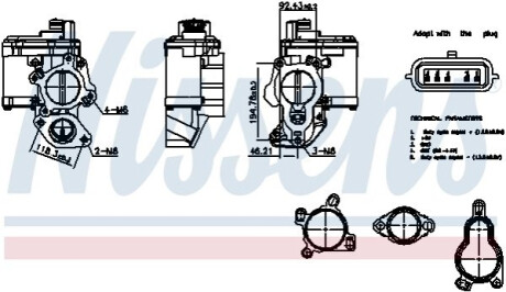 КЛАПАН EGR NISSAN 2.0DCI NISSENS 98265