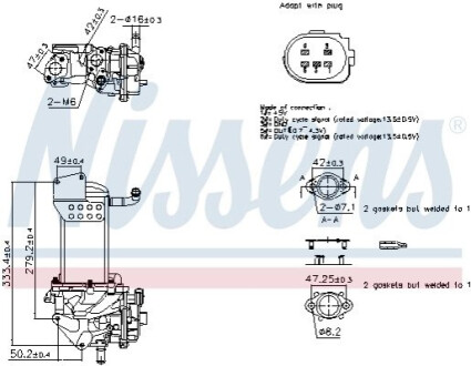 МОДУЛЬ КЛАПАНА EGR З КУЛЕРОМ NISSENS 98359