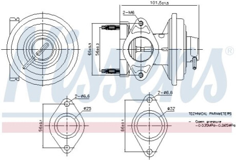 ZAWР°R EGR FORD MONDEO III 2,0TDCI NISSENS 98444