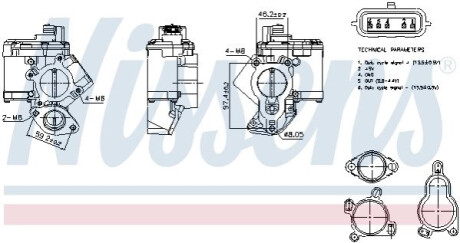 КЛАПАН EGR RENAULT 2.0DCI/2.3DCI NISSENS 98463