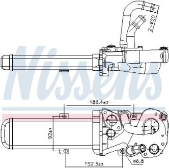 Радіатор віпрацьованних газів VW JETTA (2005) 2.0 TDI NISSENS 989412