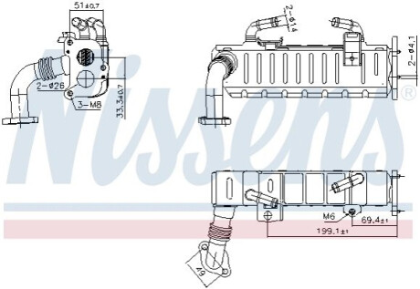 Радiатор рециркуляцiї ВГ NISSENS 989475