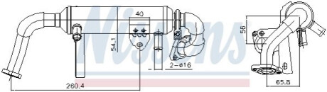 ОХОЛОДЖУВАЧ КЛАПАНА EGR FIAT 1.9M-JET SAAB/ALFA/OPEL NISSENS 989482