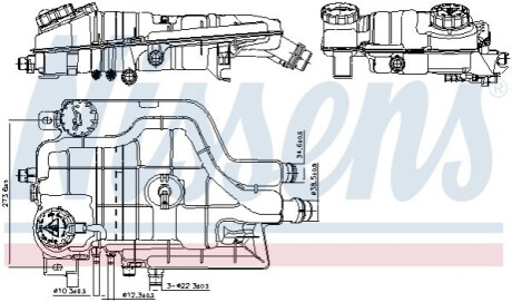 Розширювальний бачок, охолоджувальна рідина NISSENS 996205