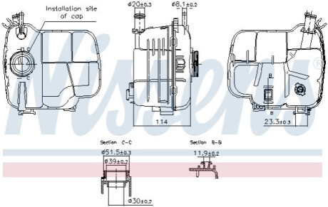 Бачок розширювальний Opel Astra J 09- NISSENS 996224