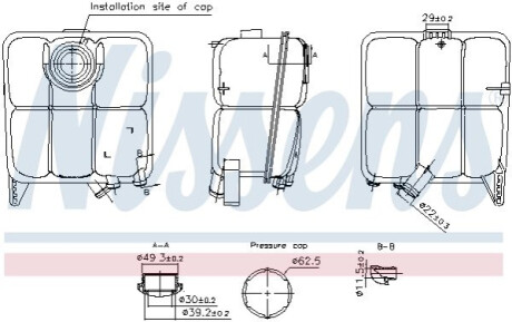 Zbiornik wyr¢wn. First Fit FORD C-MAX 11- FORD FOCUS 11- FORD FOCUS ESTATE/WA NISSENS 996346 (фото 1)