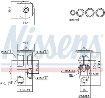 Клапан розширювальний кондиціонера NISSENS 999444