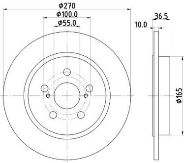 Диск тормозной задний Corolla (E15,E18) (06-) NISSHINBO ND1133K