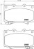 Колодки гальмівні дискові передні Strong Ceramic Land Cruiser (J100) (98-07) (- (04465YZZCM / 0446560370 / 0446560340) NISSHINBO NP1018SC (фото 1)