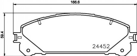 Колодки гальмівні дискові передні Strong Ceramic Lexus RX 350, 450 (08-)/Lexus - (044650E010 / 0446533490 / 0446548210) NISSHINBO NP1109SC (фото 1)