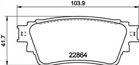 Колодки тормозные дисковые задние Mitsubishi Eclipse Cross (17-) NISSHI - (4605B989) NISSHINBO NP3056 (фото 1)