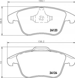 Колодки тормозные дисковые передние Ford Galaxy (06-15)/Mondeo (07-15)/S-Max (06 - NISSHINBO NP5077 (фото 1)