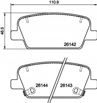 Колодкитормозныедисковые задние Hyundai Palisade (18-), Santa Fe (18-) NISSHINBO NP6160 (фото 1)