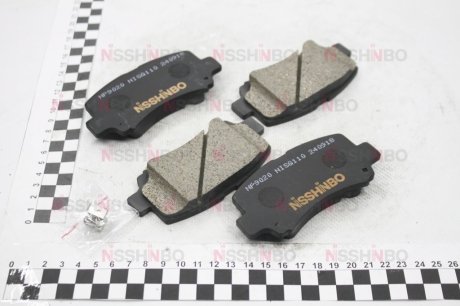 Колодки тормозные дисковые передние Chery QQ6 1.1, 1.3 (06-13)/Suzuki Wagon 1.2 (98-00) NISSHINBO NP9020 (фото 1)
