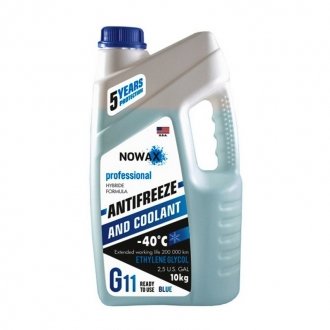 Антифриз G11 -40C синий готовая жидкость 10 кг - Nowax NX10002