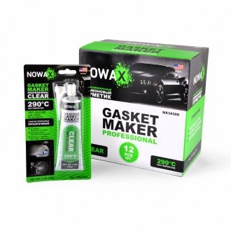 GASKET MAKER CLEAR 85g +290⁰С Высокотемпературный, профессиональный прозрачный Nowax NX34309