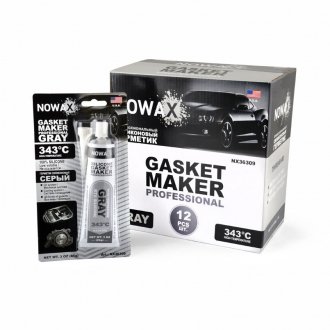 GASKET MAKER GRAY 85g +343⁰С Высокотемпературный, профессиональный серый Nowax NX36309