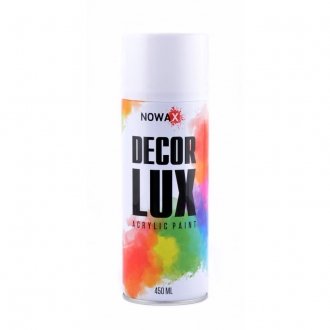 Акриловая краска белый матовый Decor Lux (9010) 450мл - Nowax NX48013