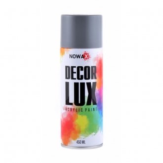 Акриловая краска глянцевая темно серая Decor Lux (7031) 450мл - Nowax NX48019