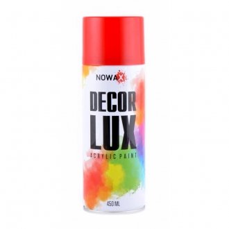Акриловая краска глянцевая красная Decor Lux (3020) 450мл - Nowax NX48022