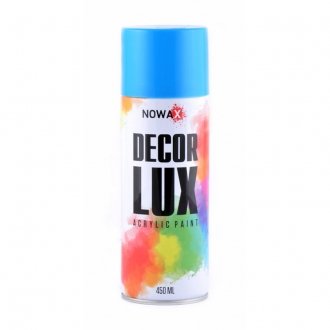 Акриловая краска глянцевая светло голубая Decor Lux (5012) 450мл - Nowax NX48031