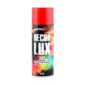 Акриловая высокотемпературная краска красная Decor Lux (3000) 370C 450мл - Nowax NX48040