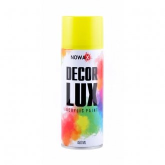 Акрилова фарба флуоресцентна жовта Decor Lux 450мл - Nowax NX48045