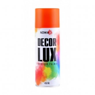 Акриловая флуоресцентная краска оранжевая Decor Lux 450мл - Nowax NX48047