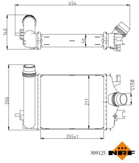 INTERCOOLER RENAULT CAPTURE 1.0 19- NRF 309125