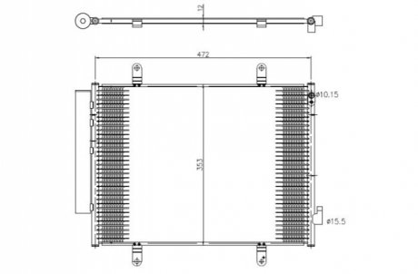 Радіатор кондиціонера NRF 350371