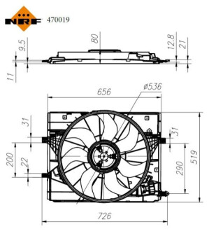 ВЕНТИЛЯТОР РАДІАТОРА NRF 470019