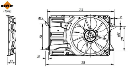Вентилятор, охлаждение двигателя NRF 470083