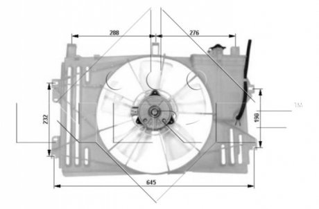 Вентилятор, охлаждение двигателя NRF 47053 (фото 1)