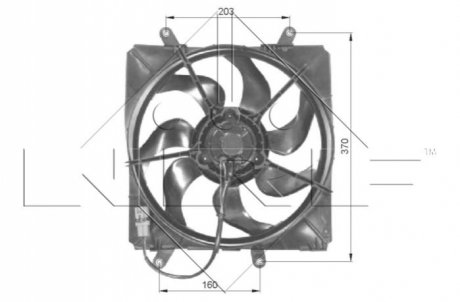 Вентилятор, охлаждение двигателя NRF 47054 (фото 1)