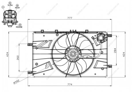 Вентилятор, система охолодження двигуна NRF 47878 (фото 1)