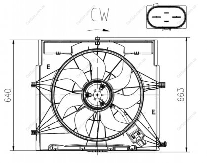 Вентилятор, система охолодження двигуна NRF 47920 (фото 1)