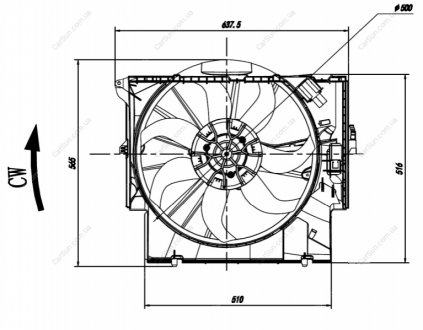 Вентилятор, система охолодження двигуна NRF 47923