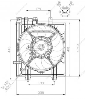 WENTYLATOR CHСњODNICY SUBARU IMPREZA 2.5 18- NRF 47936 (фото 1)