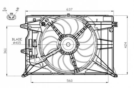 ВЕНТИЛЯТОР РАДІАТОРА NRF 47948