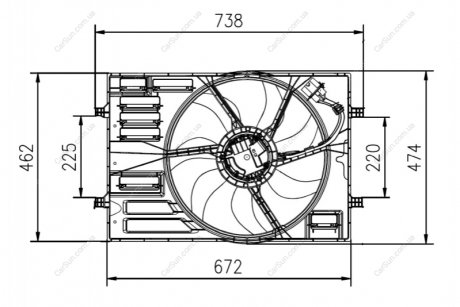 Вентилятор, система охолодження двигуна NRF 47950 (фото 1)