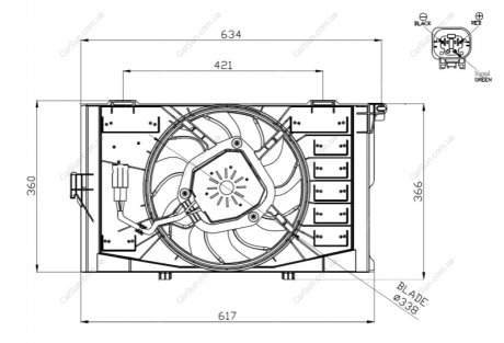 WENTYLATOR CHСњODNICY BMW I3 14- NRF 47952