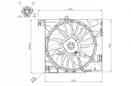 WENTYLATOR JAGUAR (OE-C2P25886) NRF 47955