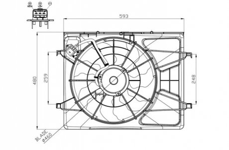 ВЕНТИЛЯТОР РАДІАТОРА NRF 47958