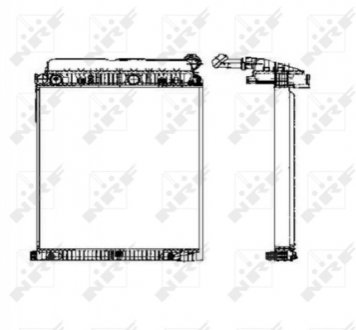 Радіатор Охолодження Mb Atego/axor/axor 2/mk Om401.979-Om926.990 >1987 815*668*40Mm (Без Рамок) NRF 50586