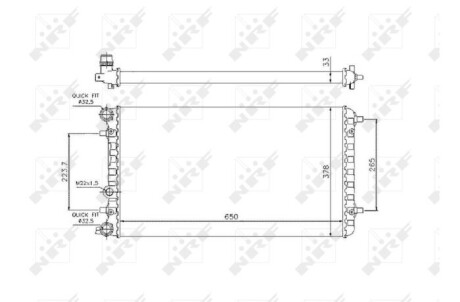 Радиатор, охлаждения дивгателя NRF 509644