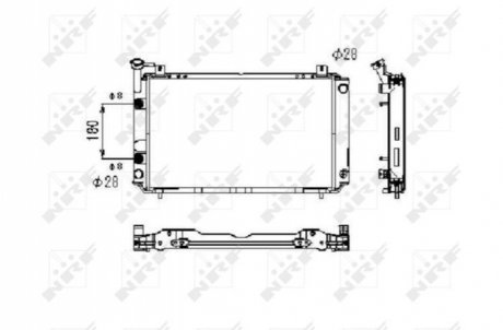 Радиатор, охлаждения дивгателя NRF 523495